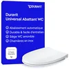 Image de Duravit Univavo Abattant WC, Abattant Toilette WC avec double système d'amortisseur de fermeture, Cuvette toilette avec Quick Release, Lunette WC de forme ovale, Cuvette WC fabriquée en UE, blanc