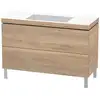 Image de Duravit L-Cube Meuble avec vasque Vero Air, 2 tiroirs, LC6939N5555,