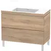 Image de Duravit L-Cube Meuble avec vasque Vero Air, 2 tiroirs, LC6938N5555,