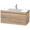 Image de Duravit L-Cube Meuble avec vasque Vero Air, 2 tiroirs, LC6928O5555,