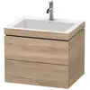 Image de Duravit L-Cube Meuble avec vasque Vero Air, 2 tiroirs, LC6926O5555,