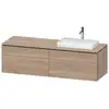 Image de Duravit L-Cube Meuble avec plan de toilette, LC4871R55550000,