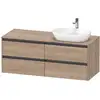 Image de Duravit Ketho.2 Meuble avec plan de toilette, K24898R55550000,