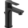 Image de Duravit D-Code - Robinet de lavabo - Taille M (hauteur du bec 167 mm) - Robinet à économie d'énergie (FreshStart) - Robinet économiseur d'eau (MinusFlow) - Avec bonde à tirette - Noir mat