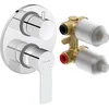 Image de Duravit D-Code Mitigeur monocommandé encastré set, 2 consommateurs, DC5210008010, Couleur: Chrome brillant
