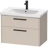 Image de Duravit D-Code Meuble sous-vasque, 2 tiroirs, DC46720BD910000,