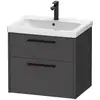 Image de Duravit D-Code Meuble sous-vasque, 2 tiroirs, DC46710BD490000,