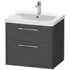 Image de Duravit D-Code Meuble sous-vasque, 2 tiroirs, DC4671010490000,