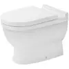 Image de Duravit Starck 3 Cuvette au sol, carénage jusqu’au mur, 2068090000, back to wall