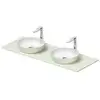 Image de Duravit Sivida Plan de toilette avec deux vasque, 268016FH00,