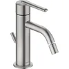 Image de Duravit Balcoon Mitigeur de bidet monocommande (hauteur du bec 119 mm) avec bonde à tirette, en acier inoxydable brossé