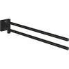 Image de Grohe - Start Cube Double Barre Porte-Serviettes pour Salle de Bain, 438 mm, Fixations Cachées avec Vis Incluses, Métal, Noir Mat, 409762430