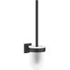 Image de GROHE Start Cube Porte-Balai de WC, Fixations Cachées, Montage Mural Apparent, Verre/Métal, A Coller avec GROHE QuickGlue ou à Visser, Noir Mat, 409772430