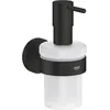 Image de GROHE Start Distributeur de Savon avec Support, 160ml, Convient aux Supports Start et Start Cube, A coller avec GROHE QuickGlue ou à visser, Noir Mat, 411952430