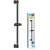 Image de GROHE Vitalio Universal Barre de Douche 60cm, Diamètre 22mm, Curseur Coulissant et Pivotant, A Coller avec GROHE QuickGlue ou à Visser, Noir Mat, 277242431