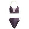 Image de adidas Femme Sportswear Colorblock Bikini, Aurora Black/Preloved Fig, XS
