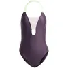 Image de adidas Femme Sportswear Colorblock Swimsuit, Aurora Black/Preloved Fig, 36