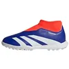 Image de adidas Predator League Laceless J Football Boots Turf, Chaussures de Football sur Gazon, Lucid Blue/FTWR White/Solar Red,