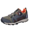 Image de adidas Mixte Enfant Terrex Agravic BOA Rain.RDY Trail Running Shoes, Olive strata/Orange/Wonder Beige, 28 EU
