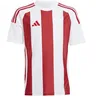 Image de adidas Unisex Kinder Striped 24 Jersey Kids, White/Team Power Red 2, 15-16 Years