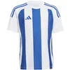 Image de adidas Mixte Enfant Striped 24 Jersey Kids Shirt, White/Team Royal Blue, 15-16 Years