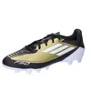 Image de Adidas Mixte F50 Club Messi Football Boots Flexible Ground, Gold/Footwear White/Carbon Black, 44 2/3 EU
