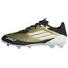 Image de adidas Mixte F50 LEAGUE MESSI Football boots Firm Ground, Gold Metallic / Cloud White / Core Black, 46 EU