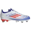Image de Adidas Mixte Enfant F50 League Football Boots Firm Ground, Cloud White/Solar Red/Lucid Blue, 29 EU