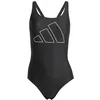 Image de adidas Femme Big Bars Swimsuit, Black/White, 38
