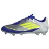 Image de adidas Mixte F50 League Football Boots FG/MG, Silver Metallic/Solar Yellow/Lucid Blue, 46 EU