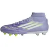 Image de Adidas Femme F50 SPARKFUSION League W Mid Firm Ground/Artificial Ground Football Boots, Violet Tone/Lucid Lemon/Purple Rush, 42 EU