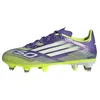 Image de adidas Mixte Enfant F50 League Soft Ground Football Boots Kids Chaussures, Purple Rush/FTWR White/Lucid Lemon, 29 EU