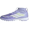 Image de adidas Mixte Enfant F50 SPARKFUSION League W Mid Turf Football Boots Kids, Violet Tone/Lucid Lemon/Purple Rush, 28 1/2 EU