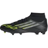 Image de Adidas Mixte F50 League Mid Firm Ground/Multi Ground Football Boots, Core Black/Iron Metallic/Lucid Lemon, 43 1/3 EU