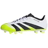 Image de Adidas Mixte Predator Club Firm Ground/Multi Ground Football Boots, Cloud White/Core Black/Lucid Lemon, 46 EU
