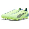 Image de PUMA Unisex Adults Ultra 5 Pro FG/AG Soccer Shoe, Fizzy Apple-PUMA White-BLUEMAZING, 42.5 EU