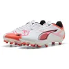 Image de PUMA Ultra 5 Play FG/AG Wn's, Chaussure de Football Femelle, PUMA White-PUMA Black-Glowing Red,