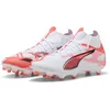 Image de PUMA Ultra 5 Match+ FG/AG Wn's, Chaussure de Football Femelle, PUMA White-PUMA Black-Glowing Red,