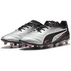 Image de PUMA King Pro FG/AG, Chaussure de Football Unisexe, PUMA Silver-PUMA Black-Sun Struck-PUMA White,