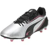 Image de Puma King Match FG/AG, Chaussure de Football Unisexe, Puma Silver-Puma Black-Sun Struck-Puma White,