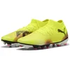 Image de PUMA Future 8 Pro FG/AG JR, Chaussure de Football Unisexe, Yellow Alert-PUMA Black-Sun Struck,