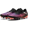 Image de Puma Future 8 Match Low FG/AG, Chaussure de Football Unisexe, Puma Black-Puma White-Glowing Red,