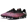 Image de Puma Future 8 Play FG/AG, Chaussure de Football Unisexe, Puma Black-Puma White-Glowing Red,