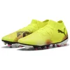 Image de Puma Future 8 Pro FG/AG, Chaussure de Football Unisexe, Yellow Alert-Puma Black-Sun Struck,