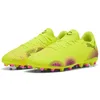 Image de Puma Future 8 Play MG, Chaussure de Football Unisexe, Yellow Alert-Puma Black-Sun Struck,