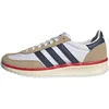 Image de adidas Homme Run 70S 2.0 Shoes, FTWR White/Dark Blue/Warm Sandstone, 40 2/3 EU