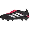 Image de adidas Mixte Predator League Fold-Over Tongue Firm Ground Football Boots Shoes, Core Black/FTWR White/Lucid Red, 40 EU