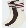 Image de Chaussettes X3 Crew 3 Stripes Ecru/marron/bordeaux