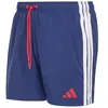 Image de adidas Herren 3 Stripes Swim Shorts 5 inch, Dark Blue/Pure Ruby, XS