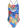 Image de adidas Damen Mexicana Florals TIE-Back Swimsuit, Glory Blue/White, 34